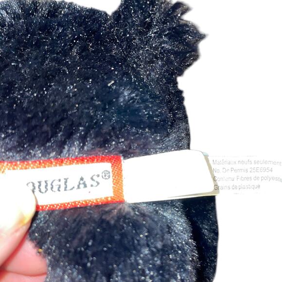 Douglas Plush Black Bear Cub Charcoal Stuffed Animal Cuddle Toy 3768 Nursery 10" - Picture 9 of 13